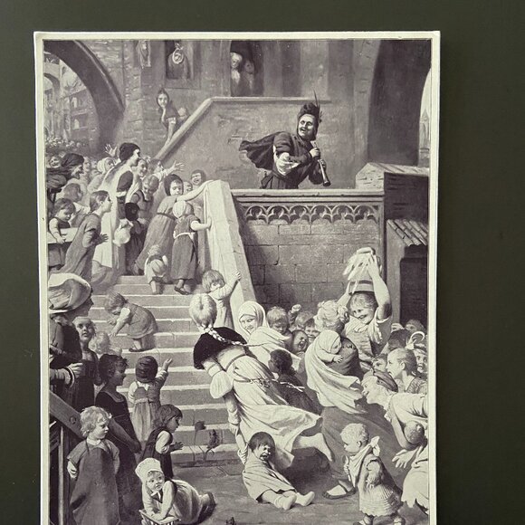 Hermann Von Kaulbach, Art Print, Pied Piper of Hamelin - Picture 4 of 6